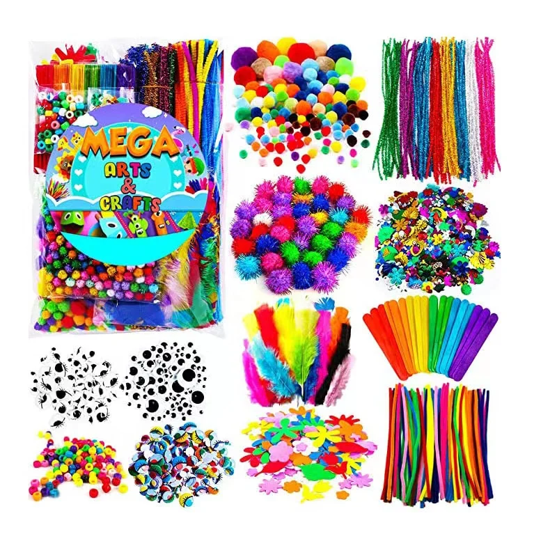 

mage arts crafts children's manual educational toy material bag creative DIY toy set 1000pcs