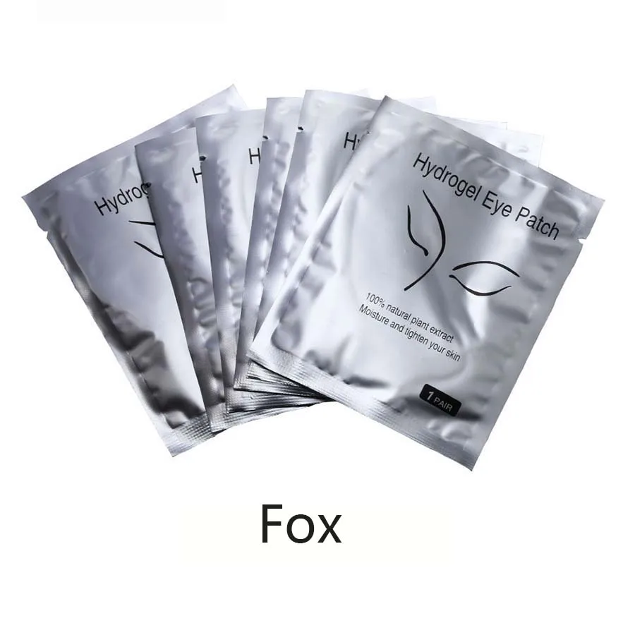 fox 50/100 пар, новые бумажные накладки для ресниц под глазами, накладки для ресниц, бумажные накладки для наращивания ресниц, наклейки для глаз, обертывания, инструменты для макияжа - Цвет: fox