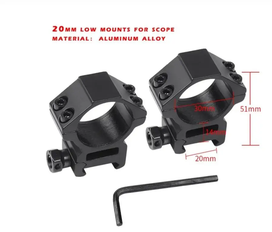 20mm low mounts T-Eagle IMAX2-16X44 тактический прицел airgun AirRifle sniper охотничья оптика охотничий прицел высокое качество военная подготовка - Цвет: 20mm low mounts