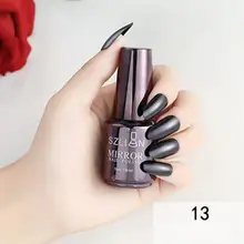  18ml Lasting Solid Color Metallic Mirror Effect Nail Art Polish Varnish Decor Rose Gold Silver Chrome Nails Manicure Lacquer Dec 