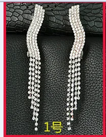 10 пар Bling клипсы со стразами значок для украшения для одежды стеклянные кристаллы украшения-бисер броши аксессуары - Цвет: design 01-10pairs