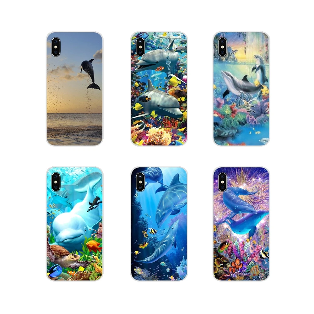 ocean dolphin Dance And Jumping Silicone Phone Shell Covers For Xiaomi Redmi 4A S2 Note 3 3S 4 4X 5 Plus 6 7 6A Pro Pocophone F1 | Мобильные