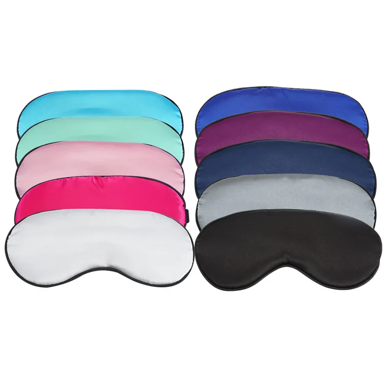 

Solid Color Sleep Eye Patch Imitated Silk Fabric Pajama Useful Product Shading Breathable Mitigate Eyestrain Protection Eye Patc