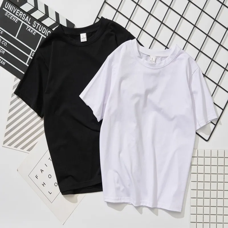 Женская футболка однотонная Базовая с коротким рукавом Harajuku Hipst уличная одежда