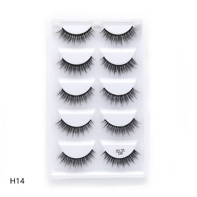 Pairs 3D Mink Hair Natural Cross False Eyelashes Long Messy Makeup Fake Eye Lashes Extension Make Up Beauty Tools maquiagem