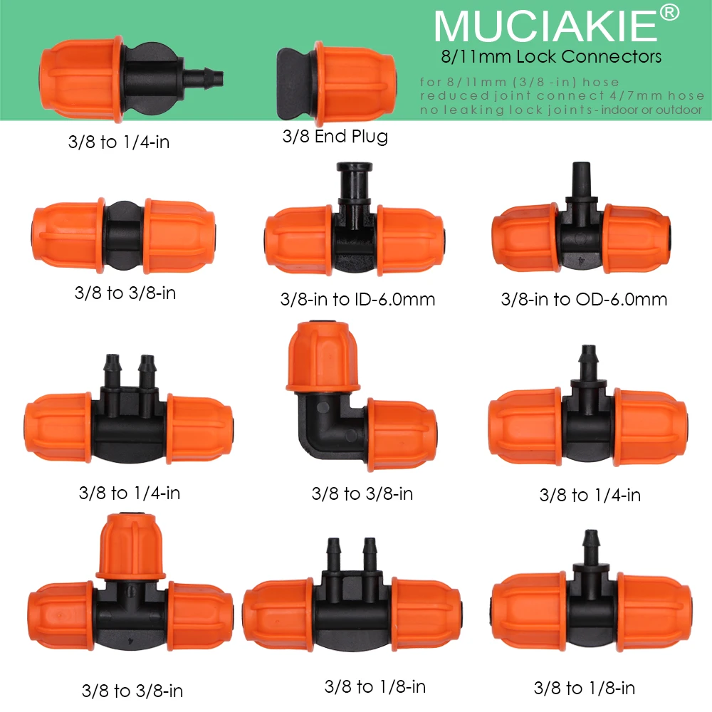 MUCIAKIE 10 шт. 6 мм Интерфейсы 5 способ садовые водяные разъемы крест делитель воды