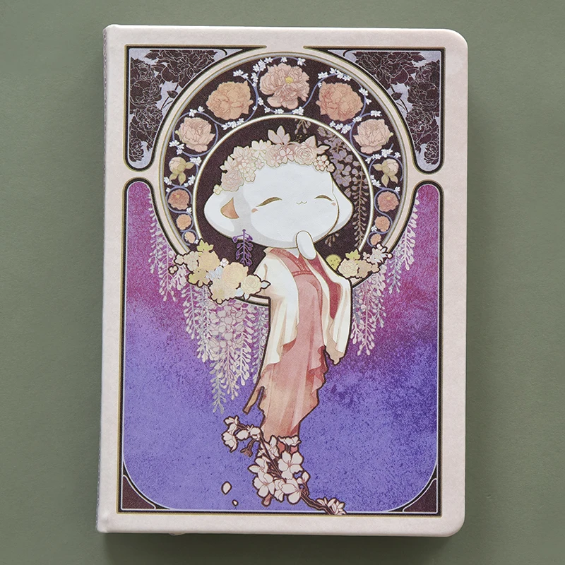 

Cool Magic Cat Hardcover Diary PU Cover Notebook 135mm*185mm 128 Sheets Blank Paper Free Shipping