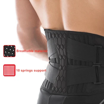 Men Women Waist Trimmer Spine Support Belt Steel Plate Support Gym Fitness Weightlifting Lumbar Back Brace Sport Accessories 5