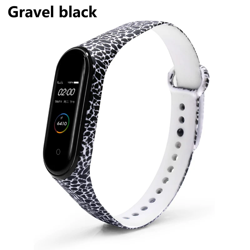 BOORUI силиконовый mi band 4 ремешок Горячая Распродажа mi band 4 аксессуары ремешок для часов xiaomi mi Band 4 смарт-браслеты с различными цветами - Цвет: Gravel black