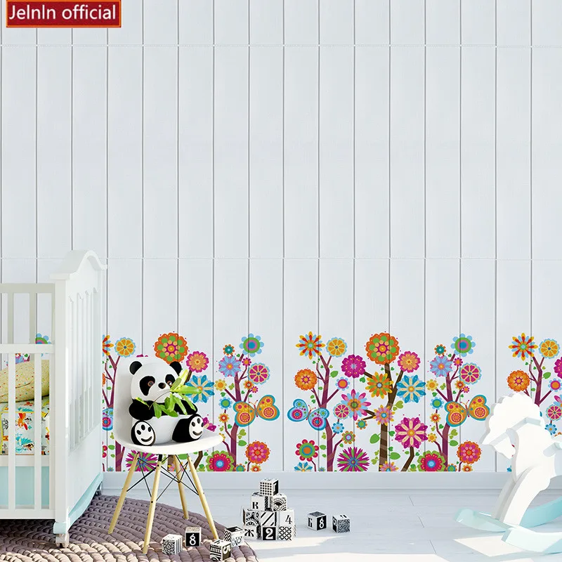  Cartoon 3d foam wall stickers kids room bedroom wood grain foam brick wallpaper kindergarten decora - 4000070785958