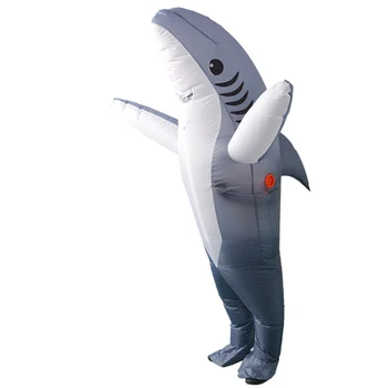 

Inflatable Costume Blow Up Shark Halloween Jumpsuit Cosplay Outfit For Adult Halloween Inflatable Carnival Party Cartoon Doll
