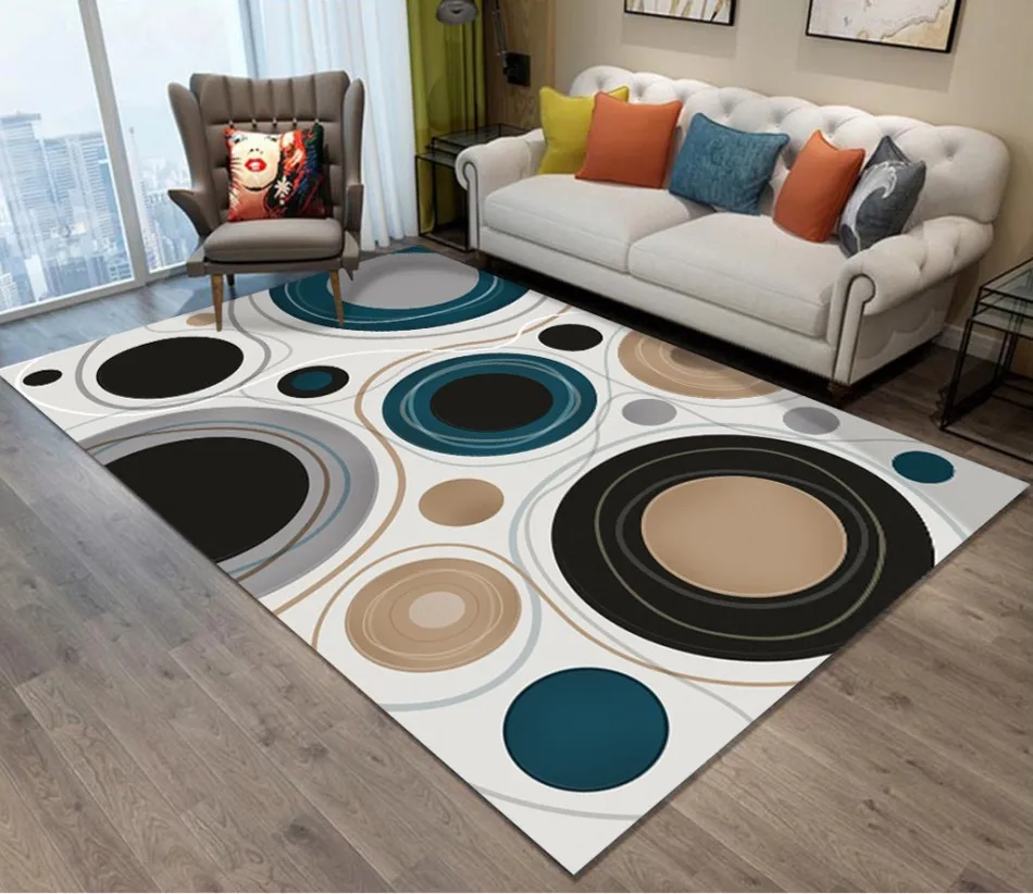 

European abstract pattern carpet Floor Tiles Sticker Decor PVC Waterproof