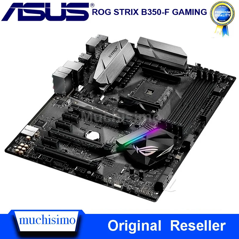 ^*Best Offers Used Socket AM4 Asus ROG STRIX B350-F GAMING Motherboard AMD B350 DDR4 64GB Desktop Asus B350 Mainboard AM4 PCI-E 3.0 DDR4