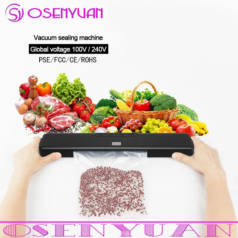 Вакуумный упаковщик для сухой и влажной пищи 90 240 В 20 шт. пакетов|Вакуумные