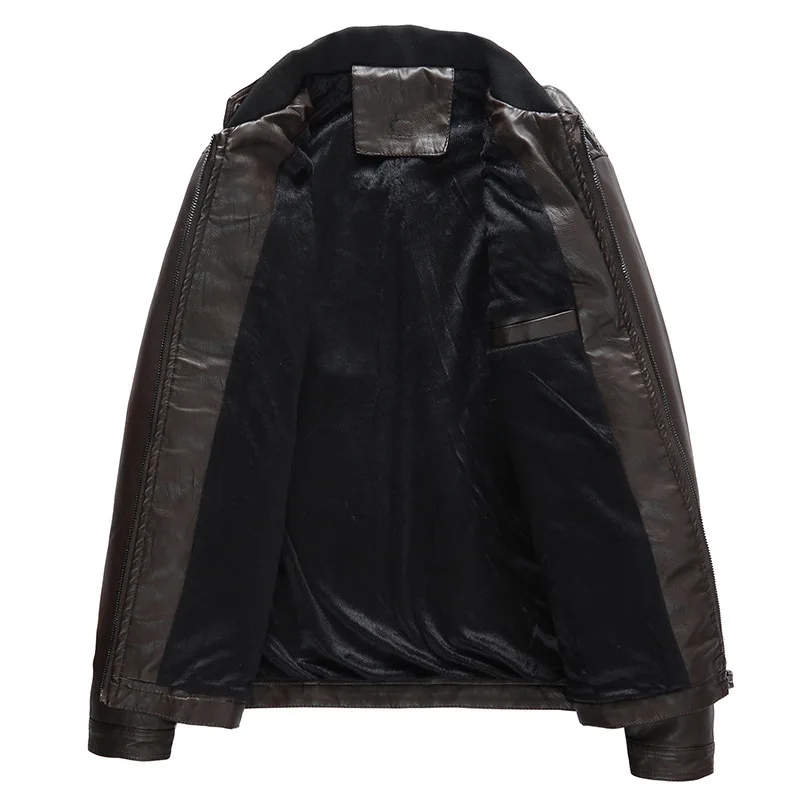Fall And Winter Clothes Men's Stand Collar Europe And America Leather Coat Slim Fit Short Pu Locomotive Leather Jacket Large Siz