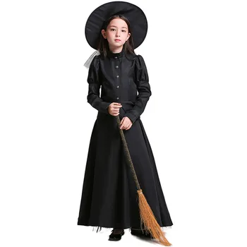 

New anime Halloween Costumes Witch Costume for Women Adult Adulto Fantasia Long Dress Hat Cosplay Clothing for Woman and girls