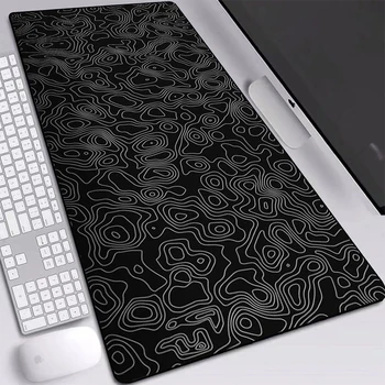 

Hot Selling Black Wave Pattern Mousepads Speed Version or RGB Glowing Type Computer Laptop Mice Pad Gaming Accessories