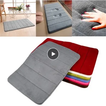 

Carpet Bathroom Toliet Rug Anti Slip Washable Kitchen Flannel Tapete Memory Foam Anti-Silp Floor Modern Rug Absorbent Bath Rug