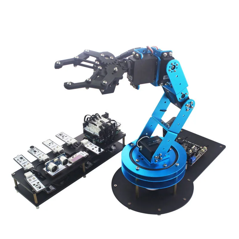 US $275.97 2019 LOBOT 6DOF Aluminum LeArm robotic arm Open source secondary develop MCU education robot