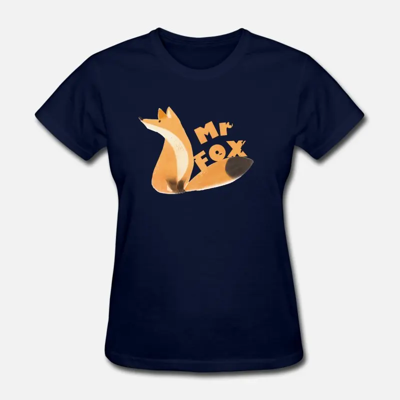 Women-Navy Blue Create Fox Mr. Fox футболка, хлопок, круглый вырез, комическая футболка для мужчин размера плюс S-5xl, уличная одежда, поп-топ, футболка - Цвет: Women-Navy Blue