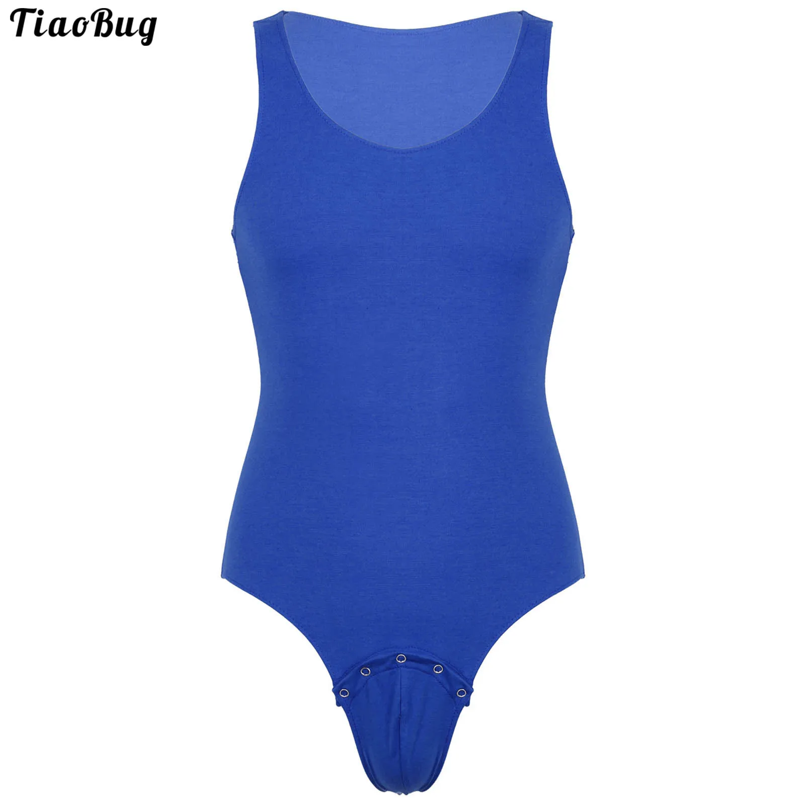 Sports Jumpsuit Bodysuit Men Summer Deep U Neck Sleeveless Press Button At Crotch Vest Shirt For Fitness Workout Gym sports jumpsuit pants men fitness pants
