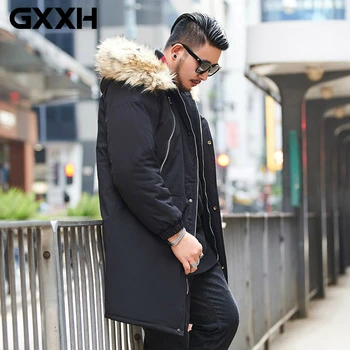 

GXXH Winter Warm Parka Mens Fur Collar Wadded Jacket Big and Tall 7XL Men Fashion Hooded Thick Clothing Male Casual Coat Outwear