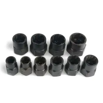 

Stud Nut extractor Locking 10pcs Black Aluminum alloy Set Kit Remover Wrench Tool