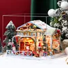 Christmas Miniature Dollhouse Kit Diy Doll House Furniture European Style Wood House For Adult Birthday Gift Toys For Children ► Photo 2/6