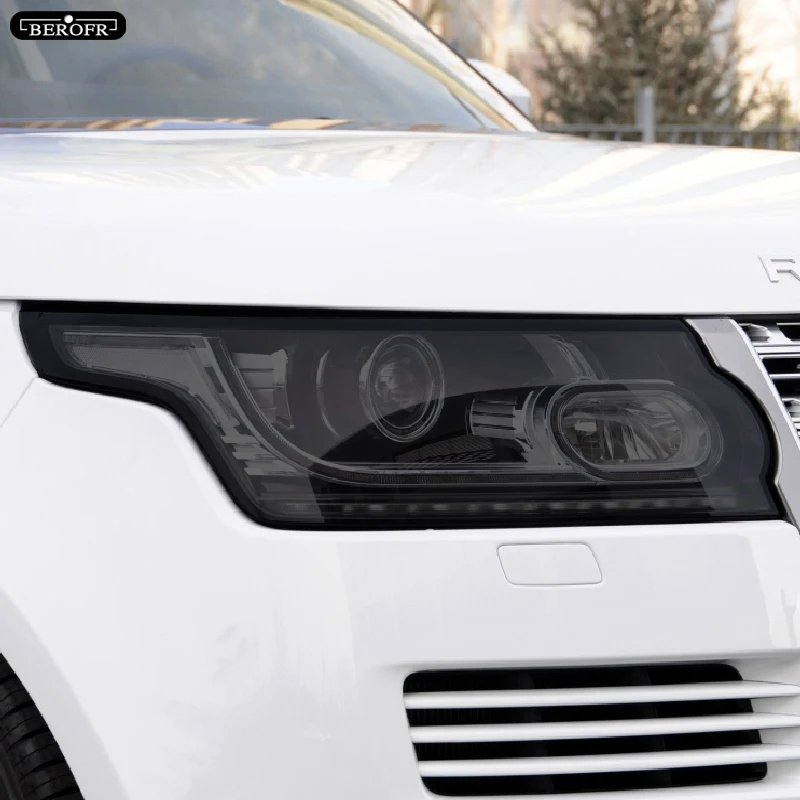 Car Headlight Protection Tint Film Smoke Black TPU Sticker For Land Rover Discovery 4 5 Defender Range Sport Evoque Velar | Автомобили и