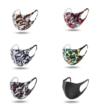 

Face mask 1 pcs Washable Earloop Face Breathing Cycling Anti Dust Environmental Mouth Mask Respirator Fashion camouflage Mask