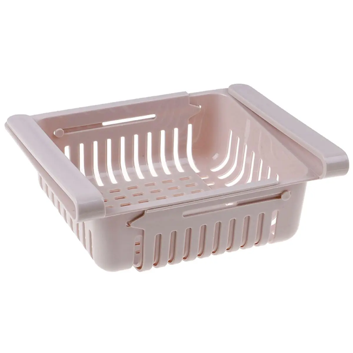 Kitchen Organizer Adjustable Kitchen Refrigerator Storage Rack Fridge Freezer Shelf Holder Pull-out Drawer Organiser Space Saver