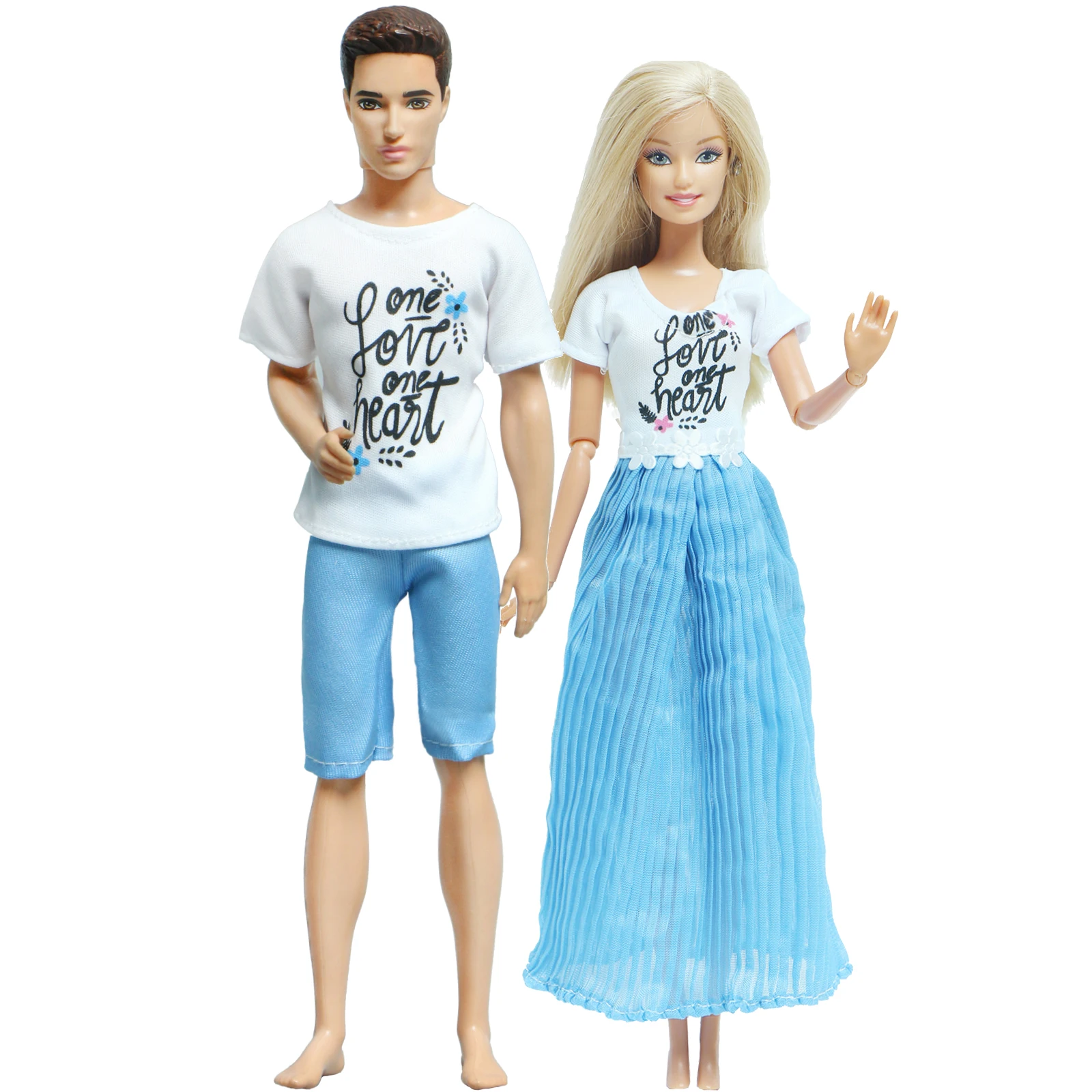 Barbie Doll Clothes Doll Clothes 2 Pcs/Set Couple Doll Dress Clothes for Barbie Doll for Ken Boys Girls Daily Casual Wear House Accessories Baby Toys