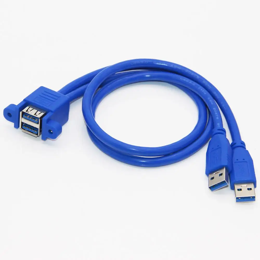 Удлинительный кабель Bochara USB 3 0 с двумя папа на два мама винтовым креплением 50