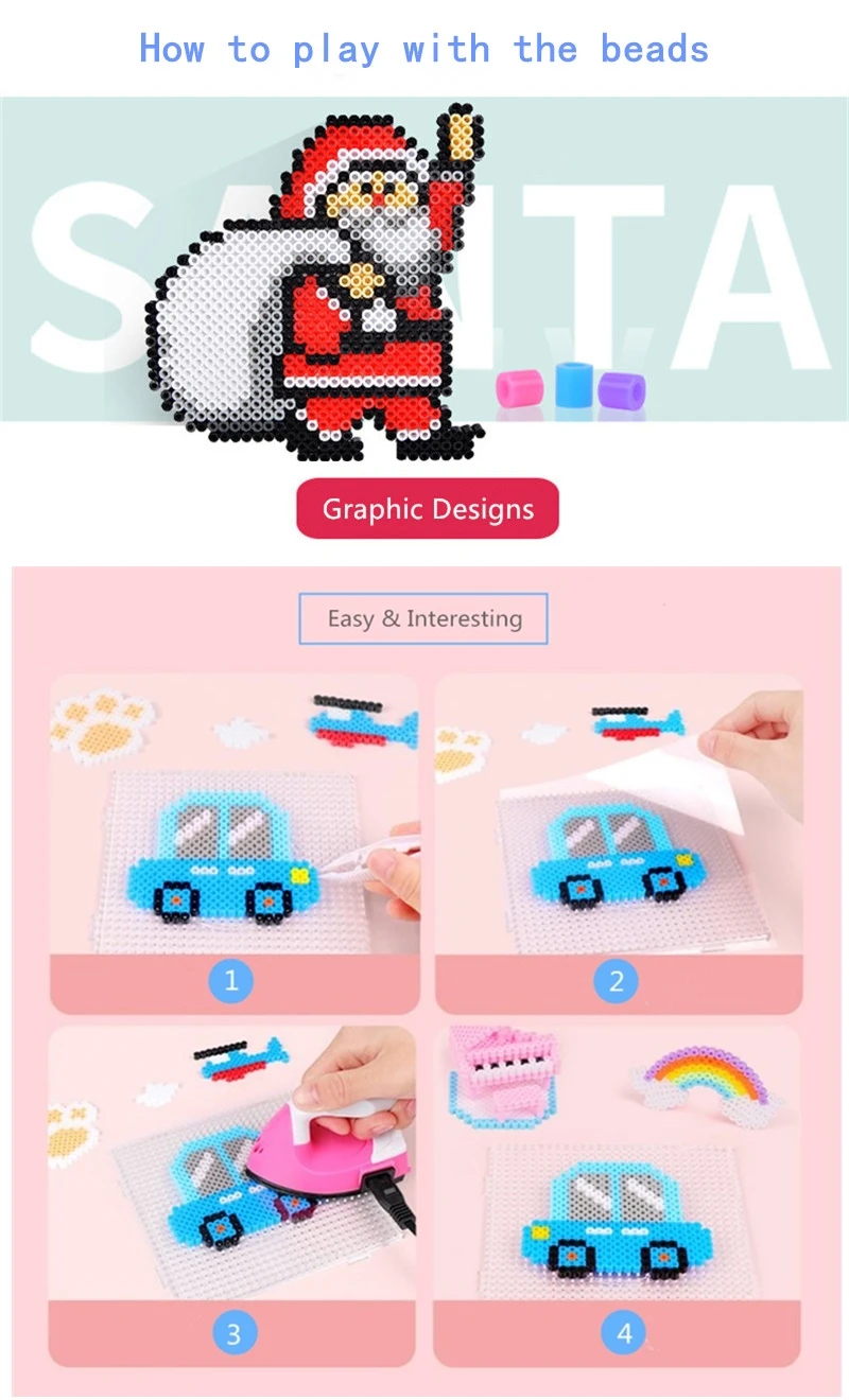 3D головоломка 5 мм Хама бусины 1000 шт./пакет Perler бисер, головоломка, развивающие игрушки для детей предохранитель бисера детский подарок Oyuncak
