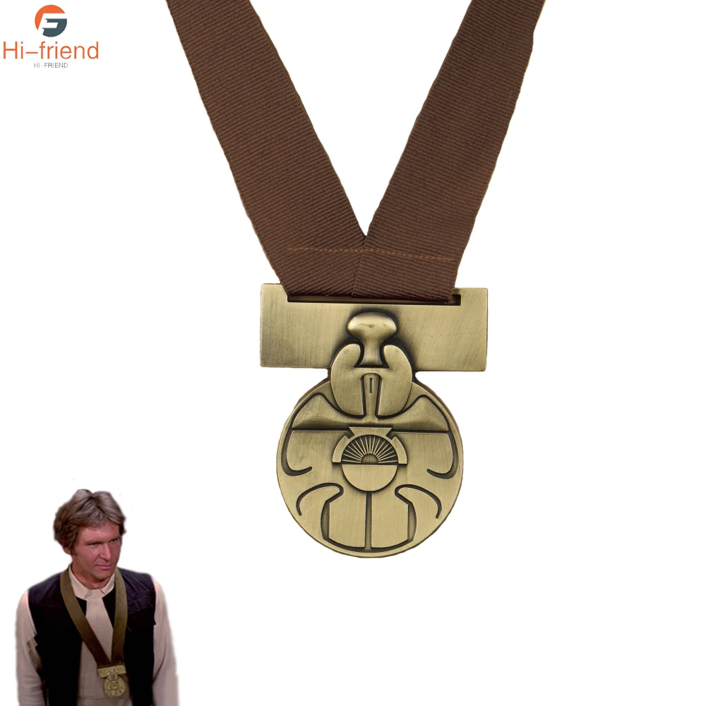 

Star Wars Medal of Yavin Luke Skywalker Necklace Han Solo Chewbacca Medal Replica Alloy Star Wars Accessories Gift Souvenir
