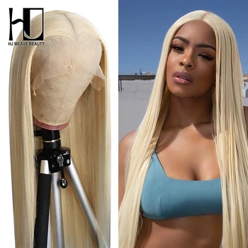 

613 Blonde Lace Front Wig Straight Human Hair Wigs for Women Pre Plucked With Baby Hair 13x6x1 Transparent Lace Wigs 30 Inch