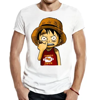 

One Piece Luffy Childhood Tees T-Shirts Men Unisex sanji zoro roronoa zoro strawhat mugiwara anime straw hat pirates monkey Tops
