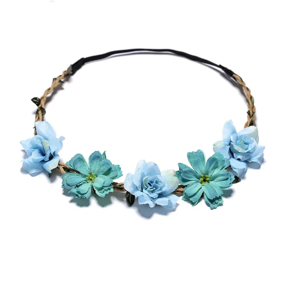 Style 4 Новогодняя Цветочная Корона Цветочная повязка на голову Beatuiful стильные аксессуары для волос свадебный венок для волос свадебный головной убор - Цвет: Style 4