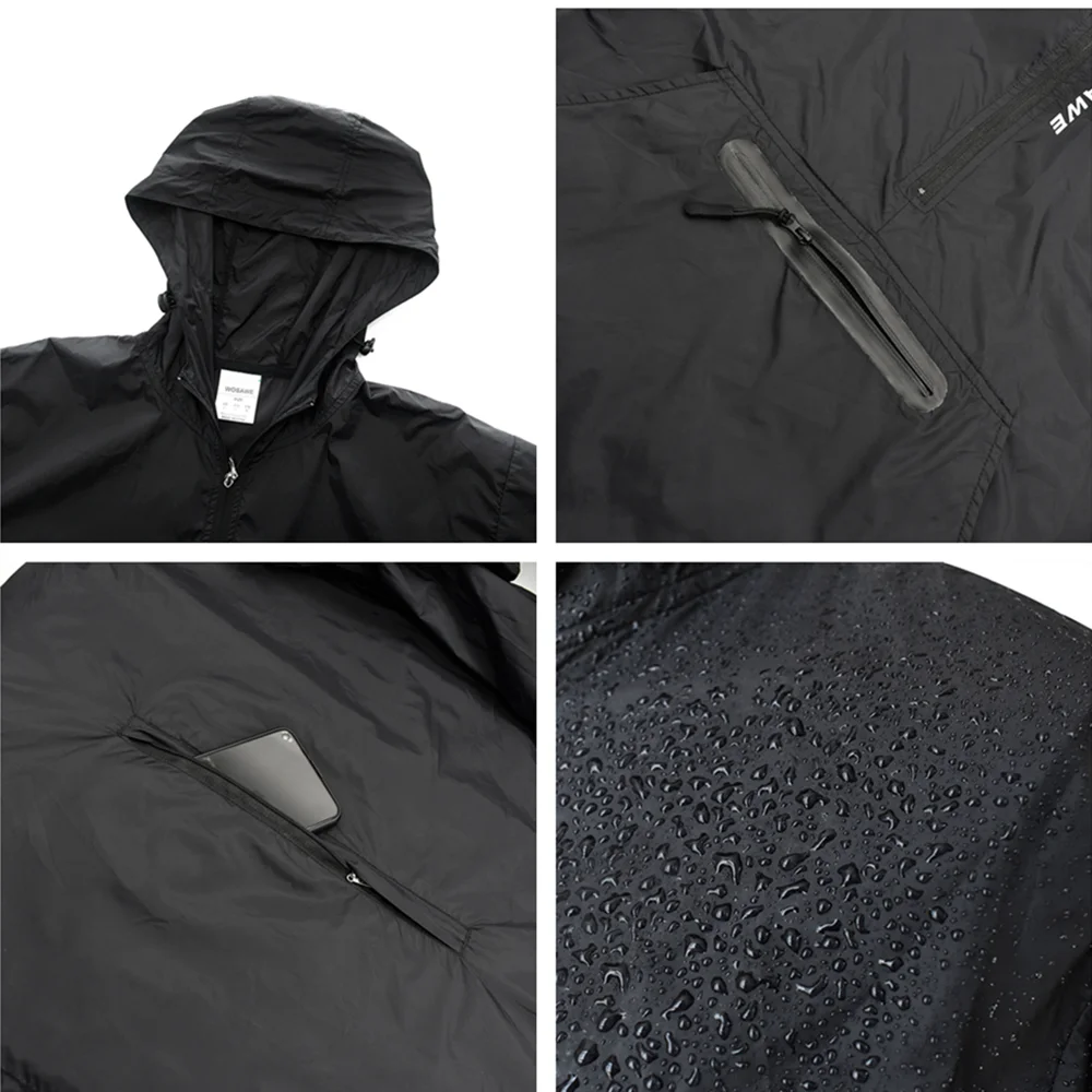 High Visibility Reflective Cycling Jacket Windproof Rain Resistant MTB Mountain Bike Windbreaker Bicycle Jersey Wear