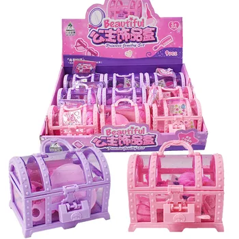 

Girl Dressing Dress Set Toy DIY Beautifully Packed Princess Jewelry Box Girl House House Jewelry Box Tie Rope Card Gift Toy