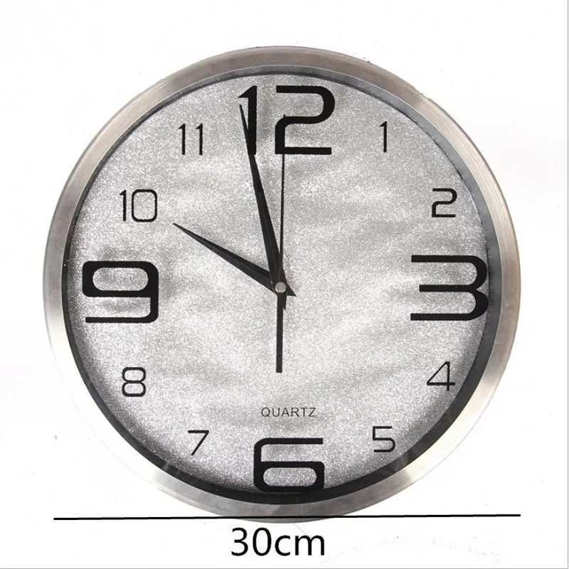 261-silver clock ПВХ красочные настенные часы с блестками, креативные домашние часы для украшения гостиной, настенные часы, домашний декор - Цвет: 261-silver clock