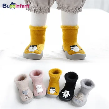 

rubber sole baby shoes infant winter booties warm knit baby boots winter knitted slipper shoes for toddler boys infants shoes