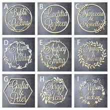 Sign Party-Decor Wooden Name Circle-Shape Custom Bride Wedding-Wall Personalized Babyshower