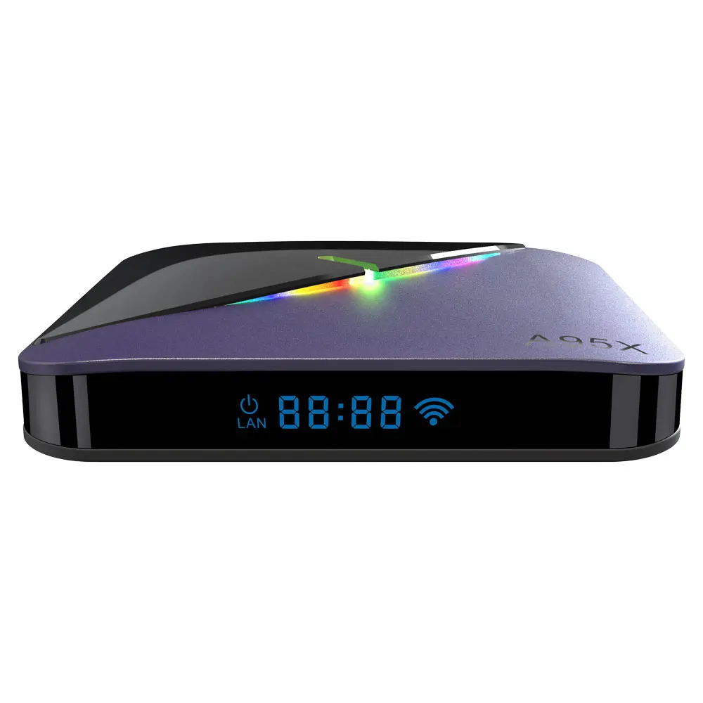 A95X F3 Smart tv Box 4 Гб+ 64 Гб Amlogic S905X3 5G wifi Bluetooth 4,0 Android 9,0 HD 4K ИК пульт дистанционного управления с RGB светильник Google Play