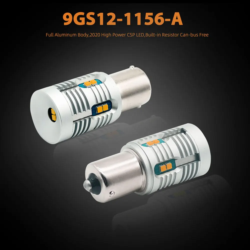 VANSSI 2x7507 Bau15s PY21W светодиодный светильник сигнала поворота встроенный резистор Canbus без ошибок нет Hyper Flash 2000lm Янтарный Желтый