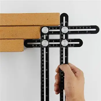 

6 Folding Ultimate Tile Template Tool Measuring Tool Protractor Multi-Angle Ruler Layout Angle Ruler carpenter tools