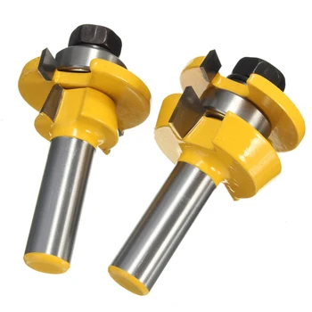 

Drop Ship New 2Pcs Rail & Stile Router Bit 1/2" Shank Shaker Chisel Cutter Woodworking Set