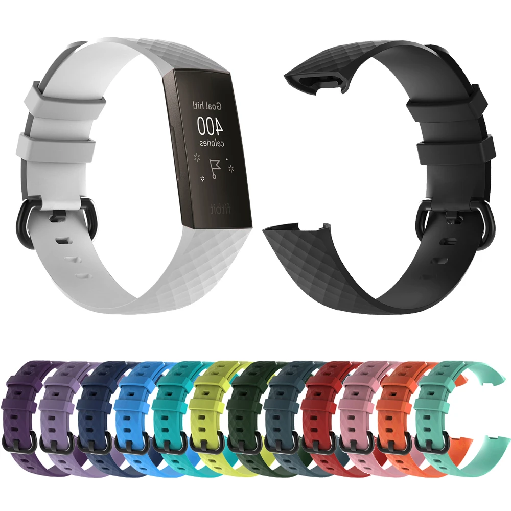 Ремешок из тпу для смарт-часов Fitbit Charge 3 сменный браслет умный аксессуар |