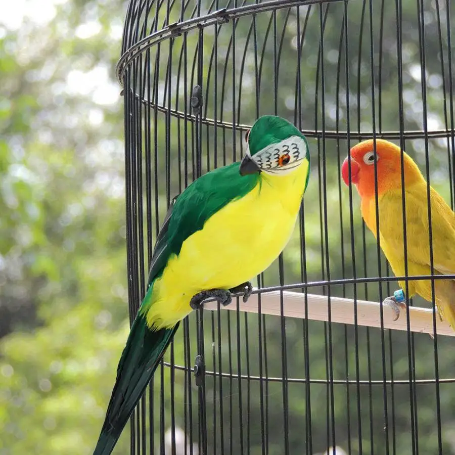 

Handmade Simulation Decorative Parrot Bird Model Toy Indoor Outdoor Home Garden Decor Ornament