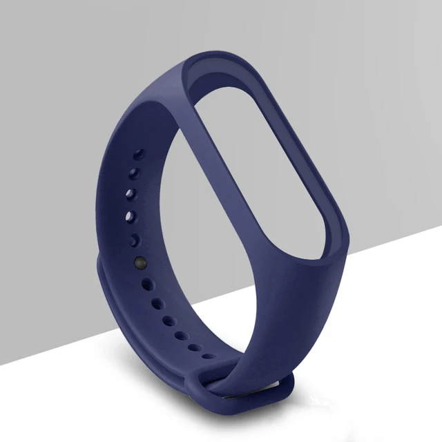 Replacement Bracelet for Xiaomi Mi Band 3 4 5 Strap Silicone Wrist Strap for Mi Band 3 4 5 Wriststrap Wristband for Miband 3 4 5 Dark Blue